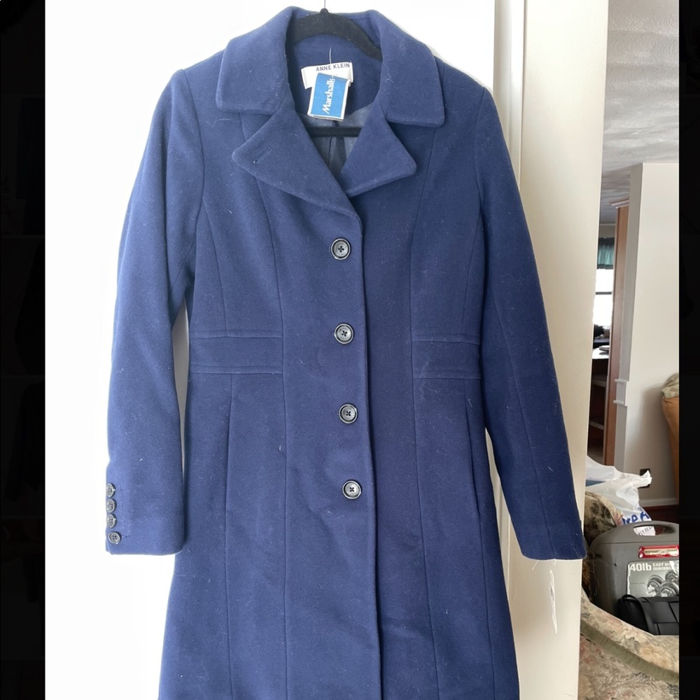 NWT Cobalt Blue Cashmere Blend Peacoat
